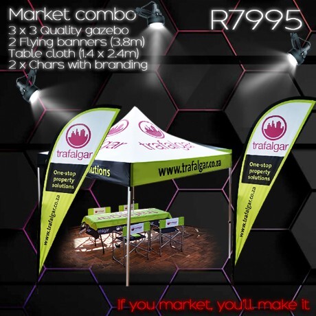 Decoupage, blanket and branded gasebo flags and banners printer and dealer selling direct to the public