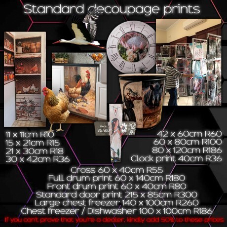 Selling decoupage prints direct to retailers and end user alike
